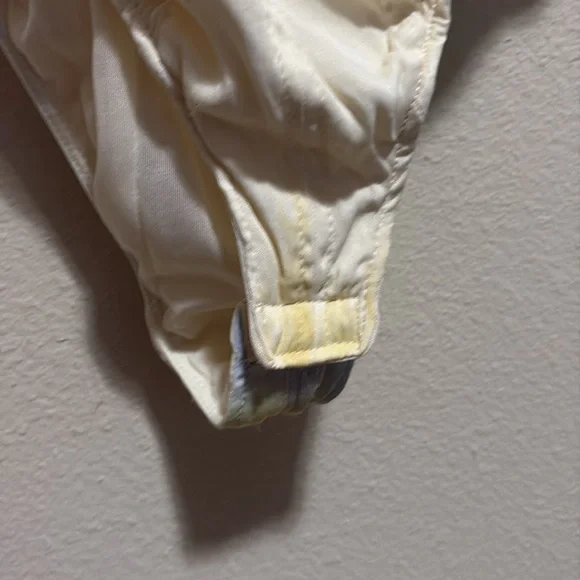 Zara Cream and Yellow Satin Bodysuit Size Large - Picture 6 of 8